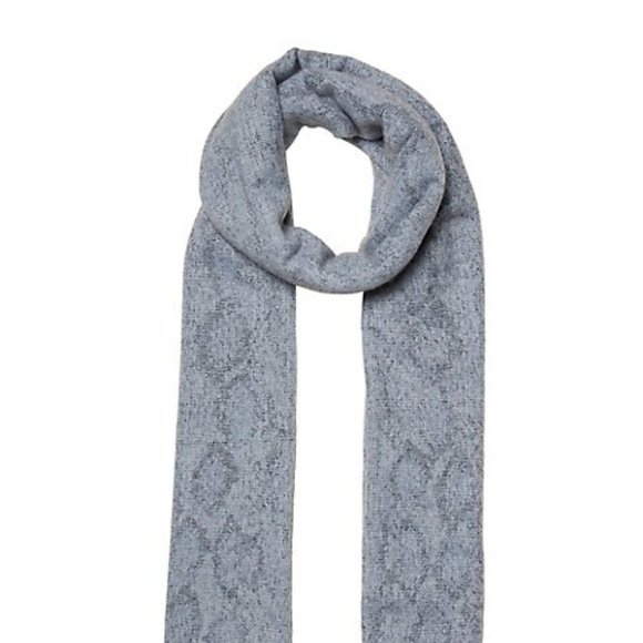 🩵Blue Snakeskin-Print Long Scarf - Picture 2 of 6